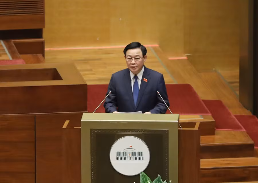 Chủ tịch Quốc hội Vương Đình Huệ phát biểu nhậm chức