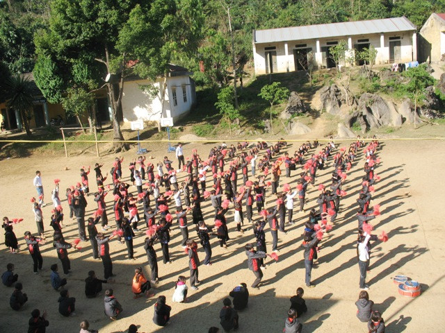 Học sinh Trường tiểu học Trung Thu (Điện Biên). Ảnh: gdtd.vn