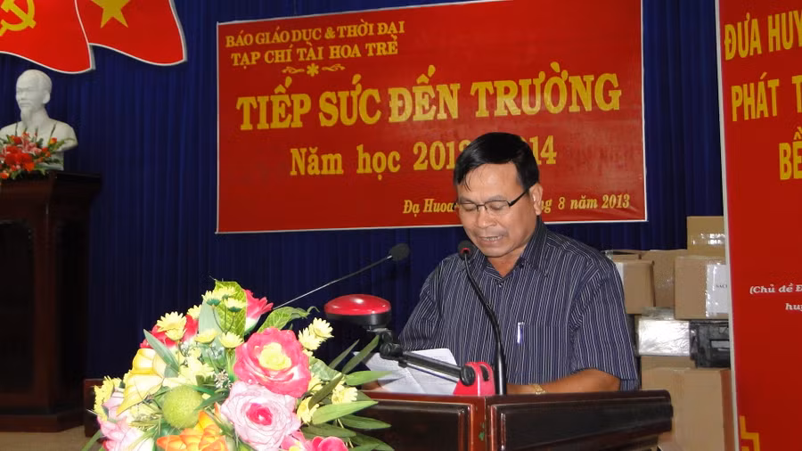 Ông Trịnh Xuân Thủy - PCT huyện Đạ Huoai phát biểu