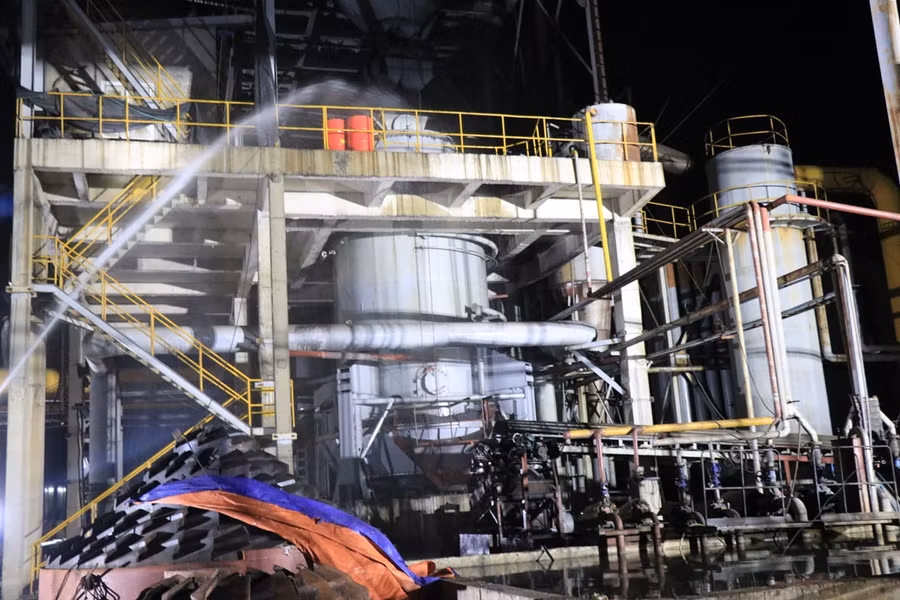 Hiện trường vụ tai nạn.