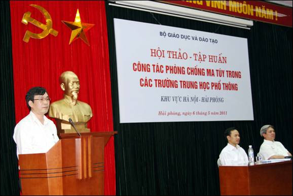 Phòng chống ma tuý trong các trường THPT thế nào cho hiệu quả? ảnh 1 Ông Ngũ Duy Anh phát biểu tại Hội thảo