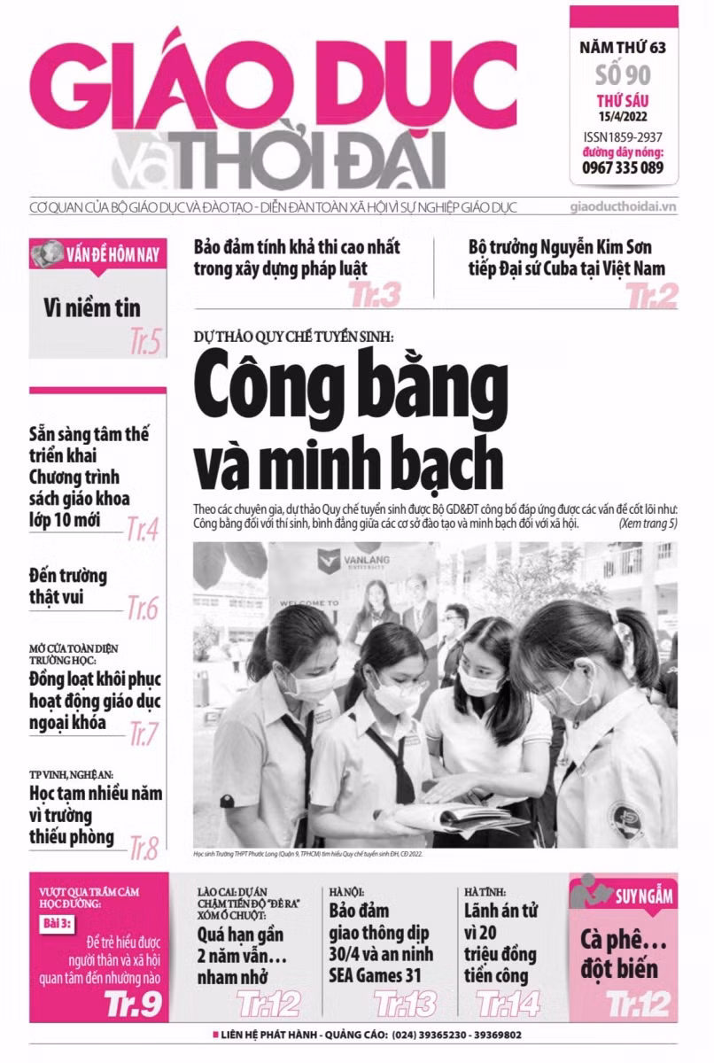 Tin tức báo in số 90, ra ngày hôm nay 15/4/2022