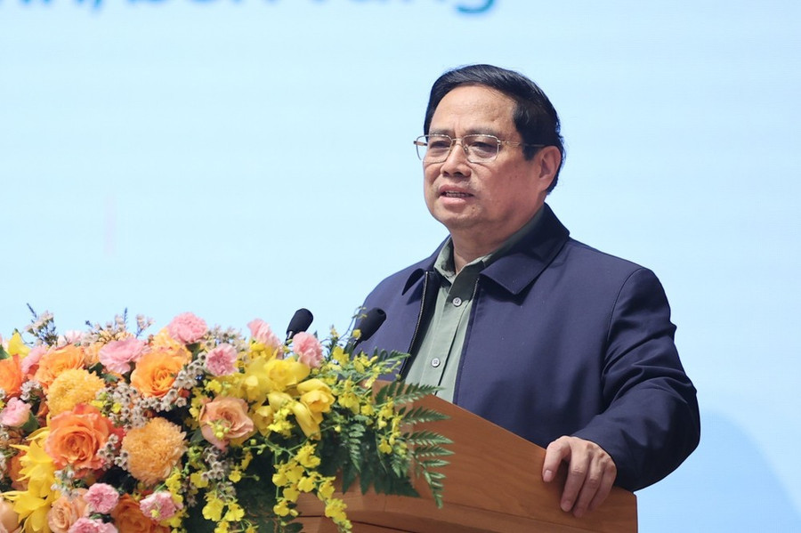 Thủ tướng Phạm Minh Chính phát biểu chỉ đạo hội nghị. (Ảnh: Dương Giang/TTXVN) Thủ tướng Phạm Minh Chính phát biểu chỉ đạo hội nghị. (Ảnh: Dương Giang/TTXVN)