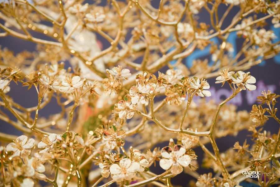 Anh Hoàng Văn Định (đại diện của đơn vị làm ra cây mai mạ vàng) cho biết, đây là năm đầu tiên đơn vị tung ra thị trường sản phẩm mai bằng đồng, mạ vàng. Anh Hoàng Văn Định (đại diện của đơn vị làm ra cây mai mạ vàng) cho biết, đây là năm đầu tiên đơn vị tung ra thị trường sản phẩm mai bằng đồng, mạ vàng.