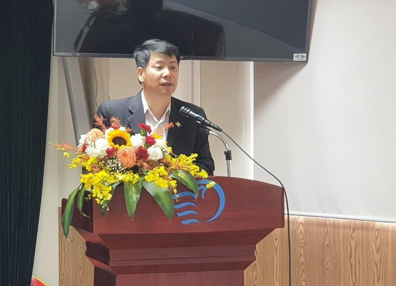 PGS.TS Trần Quang Tiến – Giám đốc Học viện Phụ nữ Việt Nam phát biểu tại cuộc thi.