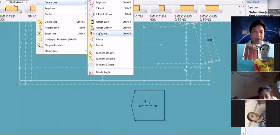 Giờ thực hành tin học chuyên ngành may bằng hình thức trực tuyến của Trường ĐH Công nghiệp Dệt may Hà Nội. Ảnh: NVCC