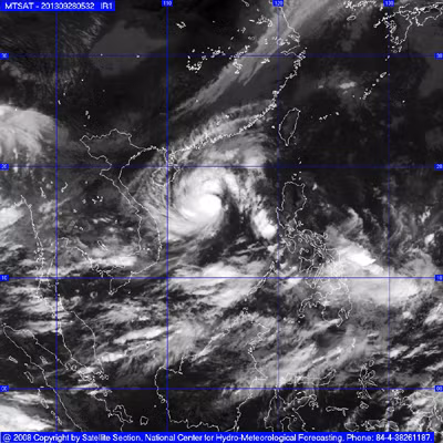 Hình ảnh bão số 10 chụp từ vệ tinh