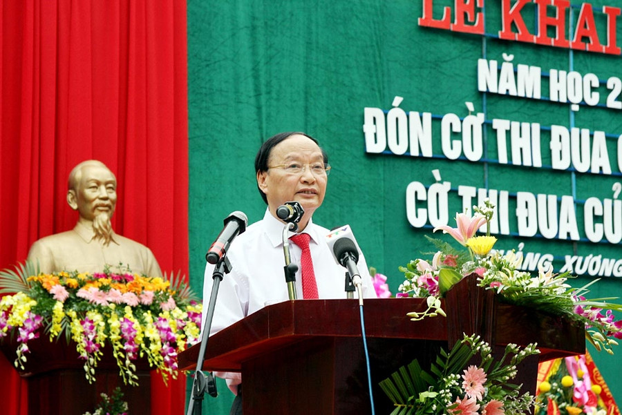 Đồng chí Tô Huy Rứa phát biểu tại buổi lễ