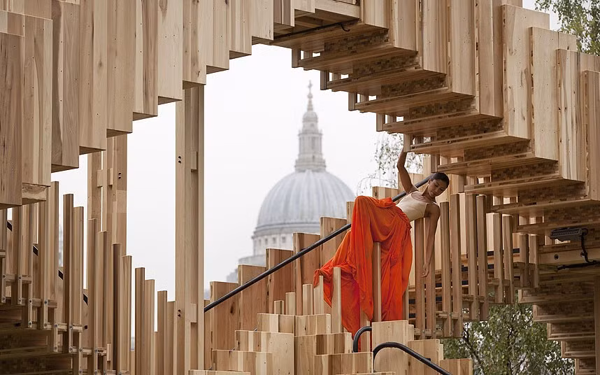 The temporary art installation 