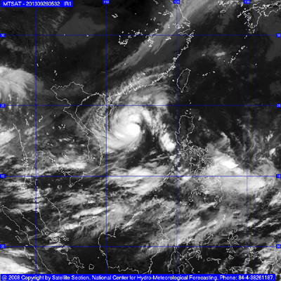 Hình ảnh bão số 10 chụp từ vệ tinh Hình ảnh bão số 10 chụp từ vệ tinh