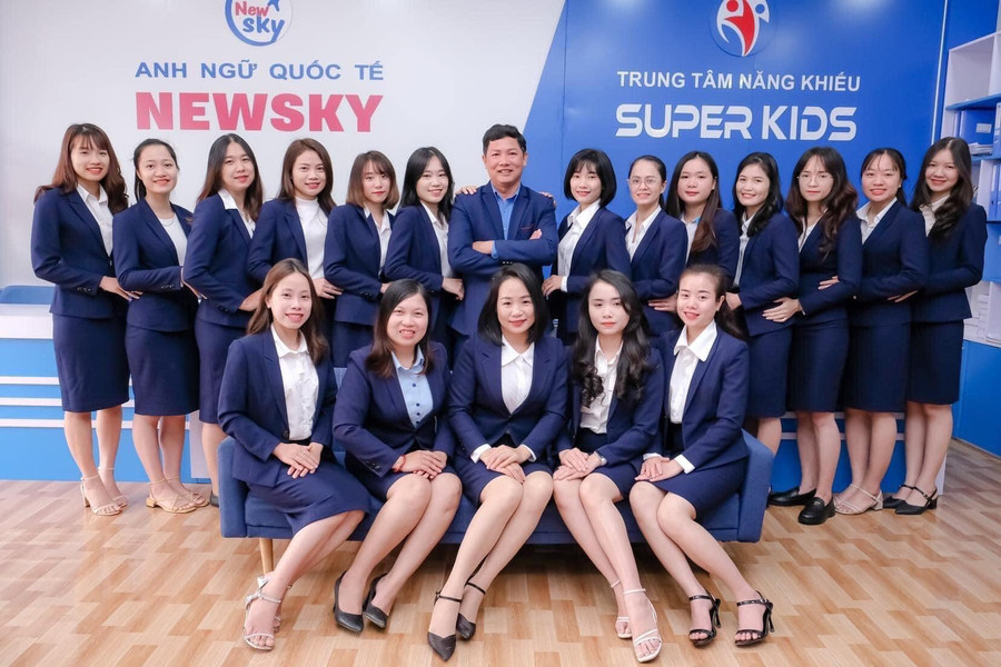 Đội ngũ cán bộ, giáo viên tại Trung tâm Ngoại ngữ NewSky.