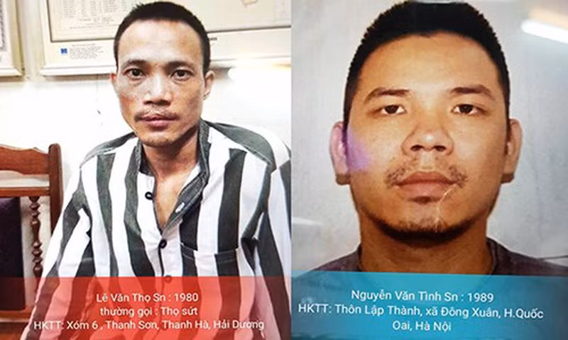 Lê Văn Thọ (trái) và Nguyễn Văn Tình.