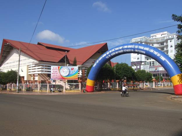 Tất cả đã sẵn sàng ảnh 2 Nhà thi đấu Thành phố Buôn Ma Thuột nơi diễn ra lễ khai mạc và bế mạc