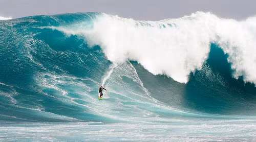 Australian surfer Mark Visser surfs an 11 m (36 ft) wave at Cow Bombie, near the West Australian town of Gracetown, 280km (174 mi) south of Perth, Australia in this photograph obtained September 28, 2009. The organisers claim that Visser had caught one of the biggest waves in Australia for 2009. (REUTERS/Calum Macauley/Handout)