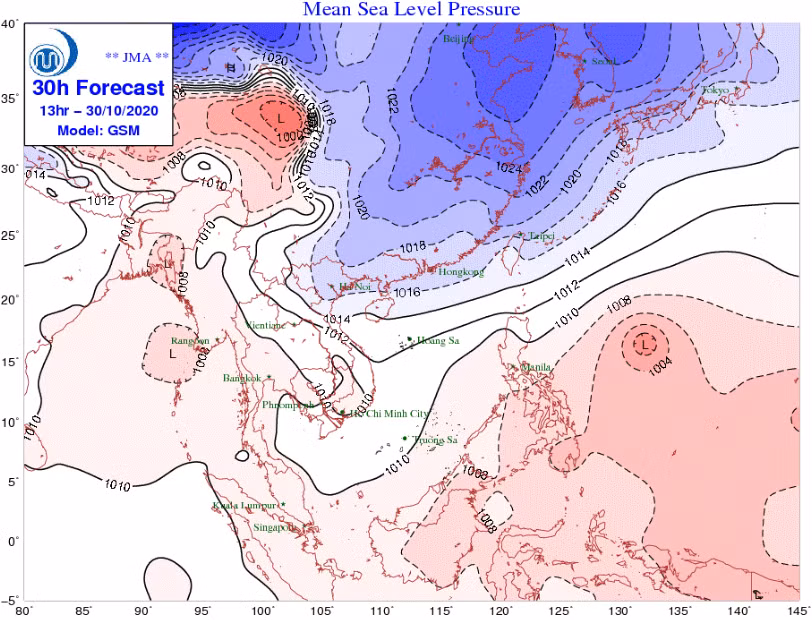 Không khí lạnh tăng cường kết hợp với nhiễu động gió Đông trên cao gây mưa rào ở các tỉnh Bắc Bộ