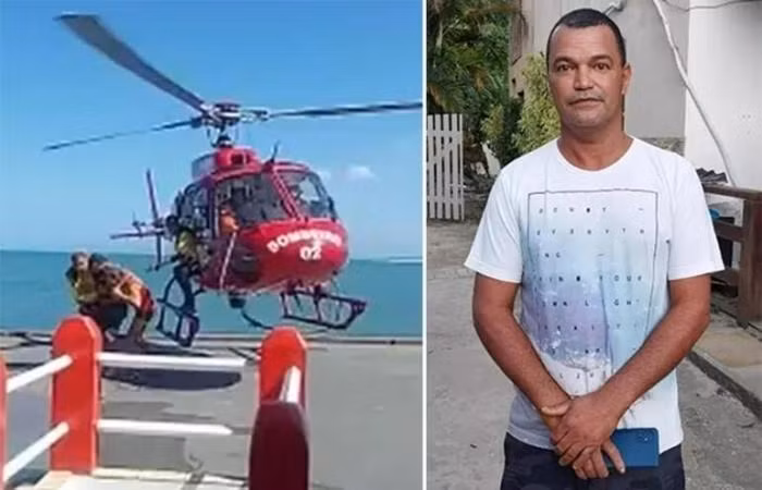 Người đàn ông may mắn trở về sau 5 ngày kẹt trên đảo hoang. Ảnh: Turkey Postsen English.