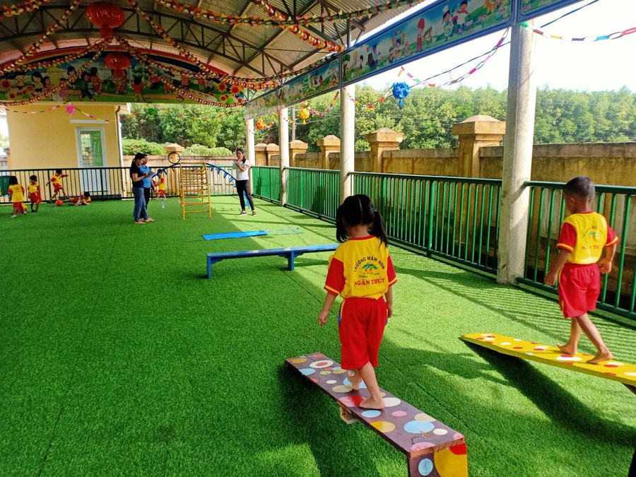 Các bé 5 tuổi tham gia chương trình thử nghiệm đánh giá tại các trường mầm non. Các bé 5 tuổi tham gia chương trình thử nghiệm đánh giá tại các trường mầm non.