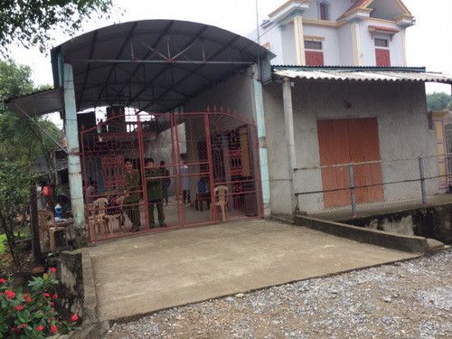 Căn nhà nơi xảy ra vụ án mạng thương tâm. Ảnh do Công an Thanh Hóa cung cấp