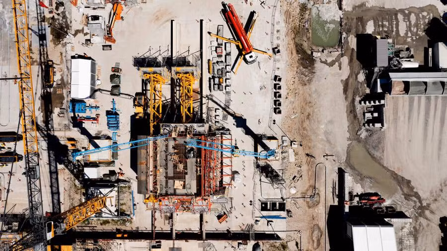 Quá trình đúc thử nghiệm một đoạn đường hầm được xây dựng. Ảnh: Femern A/S.