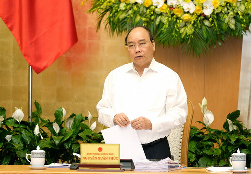 Thủ tướng Nguyễn Xuân Phúc phát biểu tại phiên họp - Ảnh: VGP