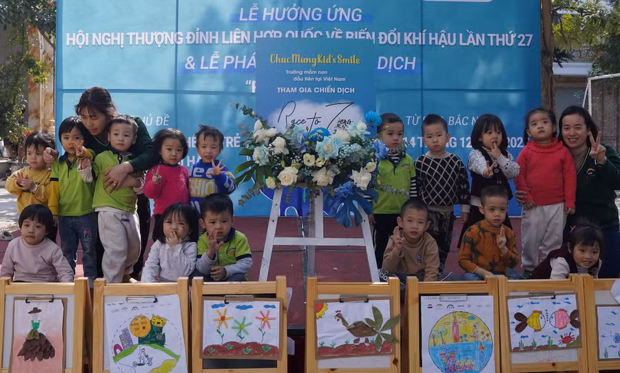 Trường Mầm non tham dự chiến dịch “Mục tiêu phát thải ròng bằng 0” . 