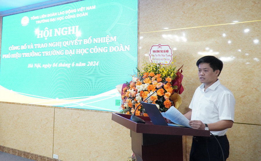PGS.TS Nguyễn Hiệp Thương phát biểu nhậm chức.