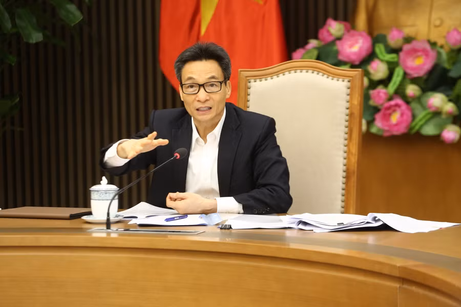 Phó Thủ tướng Vũ Đức Đam phát biểu tại buổi làm việc.