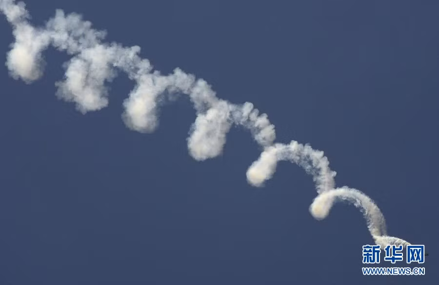 Spanish pilot Ramon Alonso performs with his aircraft