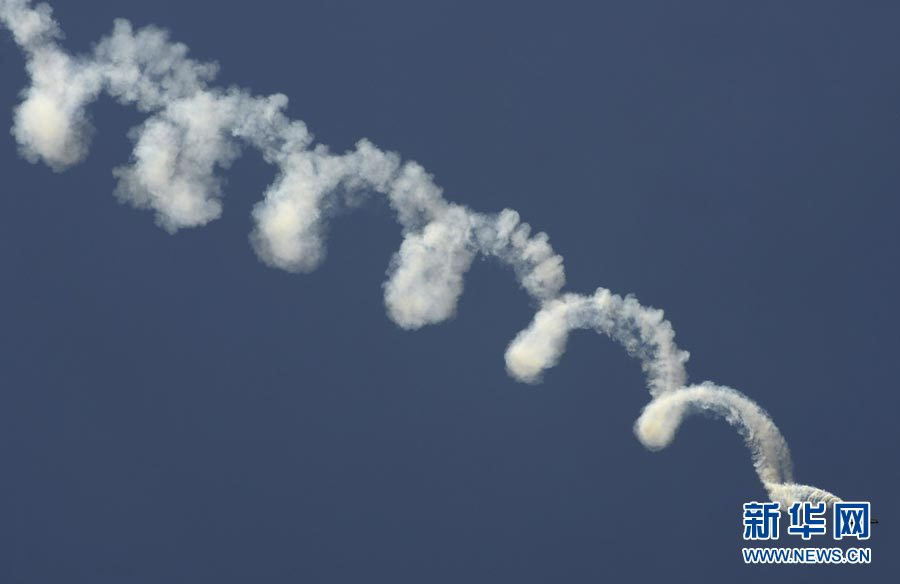 Spanish pilot Ramon Alonso performs with his aircraft