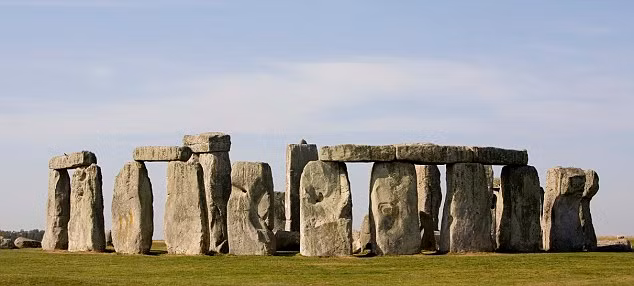 The famous stone right at Stonehenge on Salisbury Plain, Wiltshire Read more: http://www.dailymail.co.uk/sciencetech/article-1296749/Stonehenge-twin-Archaeologists-discover-wooden-henge-site.html#ixzz0x7Lh5Ira