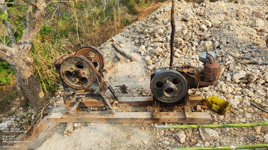 Hiện trường khai thác vàng trái phép. (Ảnh: TT)