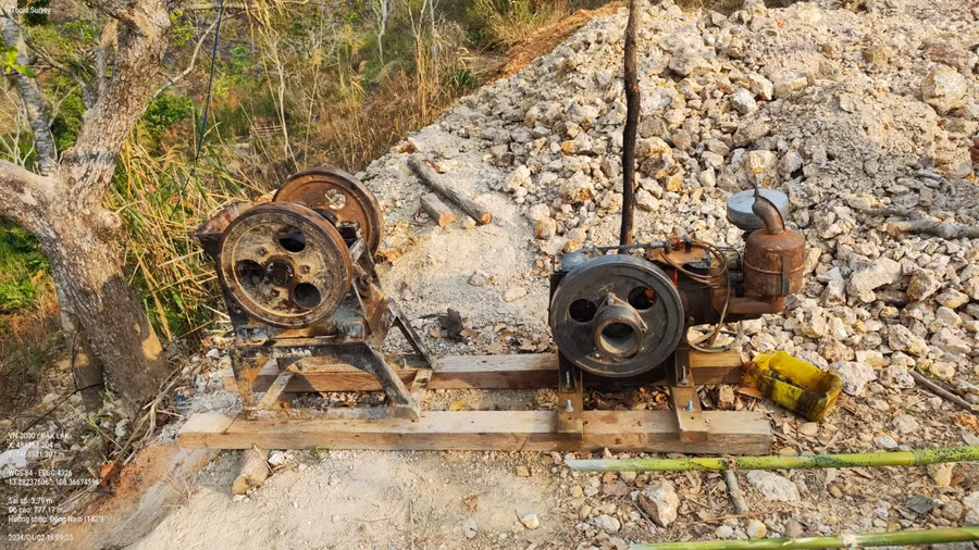 Hiện trường khai thác vàng trái phép. (Ảnh: TT)