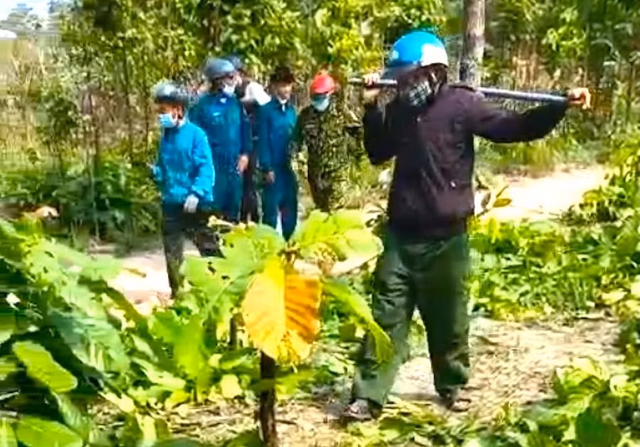 Hiện trường nơi xảy ra vụ việc.