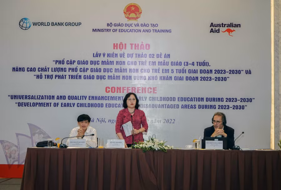 Thứ trưởng Bộ GD&amp;ĐT Ngô Thị Minh phát biểu kết luận Hội thảo.