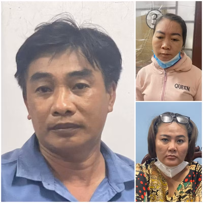 3 trong số các đối tượng bị cơ quan chức năng tạm giữ.