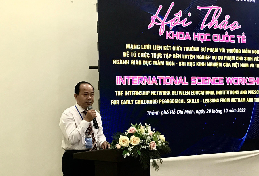 Hiệu trưởng Trường Cao đẳng sư phạm Trung ương TPHCM Nguyễn Nguyên Bình.