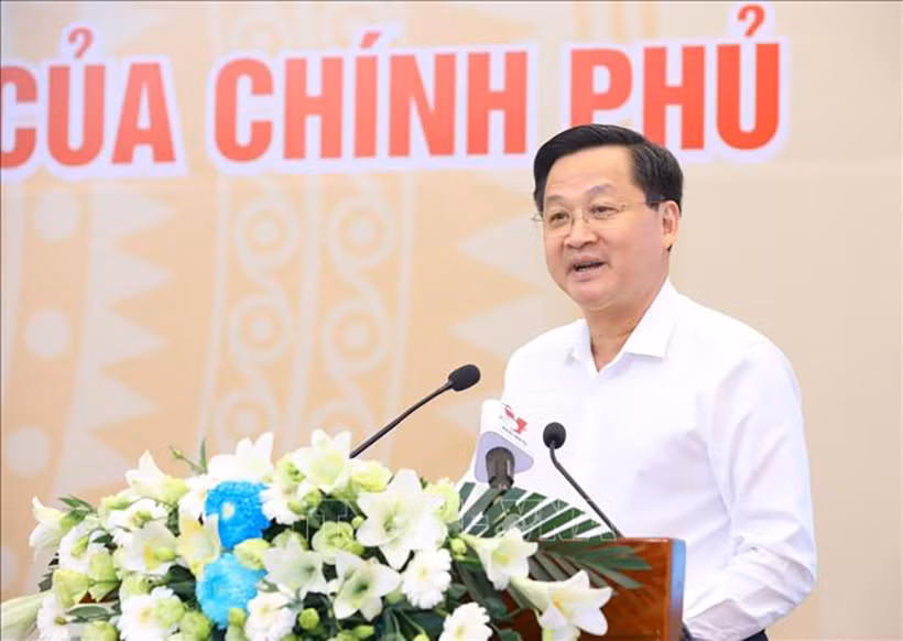 Phó Thủ tướng Chính phủ Lê Minh Khái phát biểu chỉ đạo tại Hội nghị