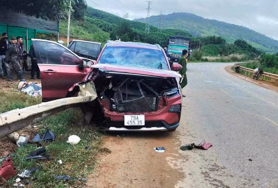 Hiện trường vụ tai nạn. (Ảnh: CTV)