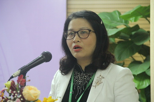 GS.TS Nguyễn Thị Lan - Giám đốc Học viện Nông nghiệp Việt Nam phát biểu tại Đại hội