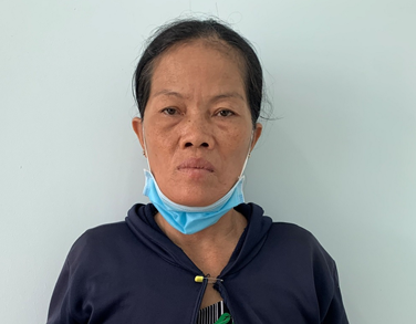 Bà Lý Thị Hoàng tại cơ quan chức năng. Ảnh: Công an An Giang.