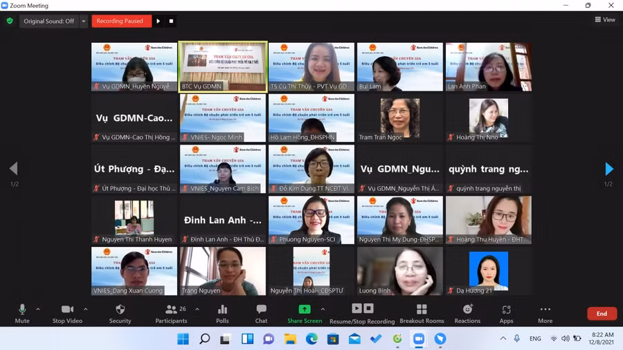 Hội thảo thu hút đông đảo chuyên gia GDMN đến từ các trường ĐH, CĐ và viện nghiên cứu