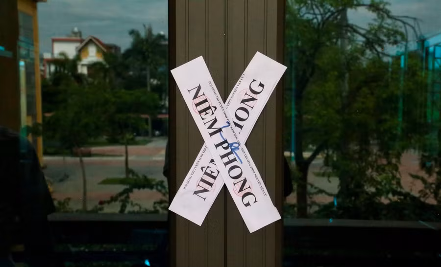 Các phòng không sử dụng đã được niêm phong.