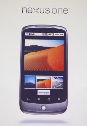 A screen shot of the Google Nexus One smartphone, on the Android platform. Nexus One handsets are no thicker than pencils and no heavier than keychain Swiss Army knives, Google engineer Erick Tseng said while demonstrating one of the smartphones. 