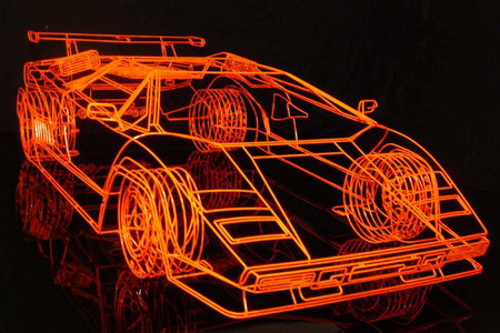 (chèn hình số 02: Koenig Lamborghini Countach mô hình bằng khung thép)