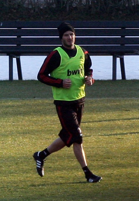 Hôm thứ tư vừa qua David Beckham có buổi tập đầu tiên của mình trong màu áo AC Milan 