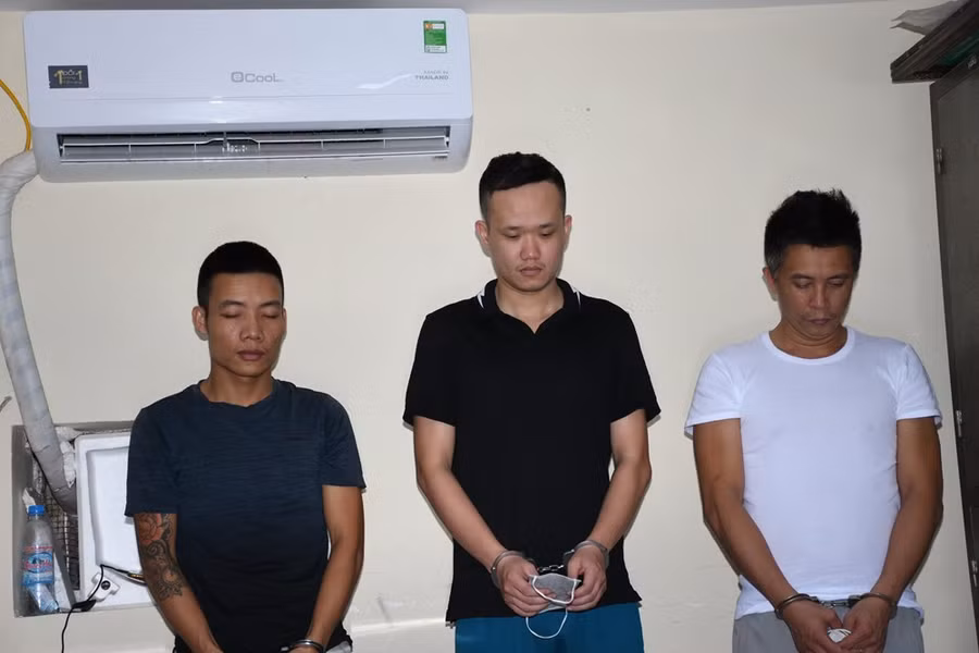 Một số đối tượng trong đường dây bị bắt giữ. Ảnh: Công an Hải Phòng.