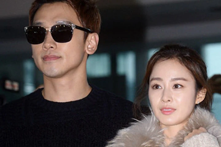 Kim Tae Hee rạng rỡ đi hưởng tuần trăng mật với Bi Rain