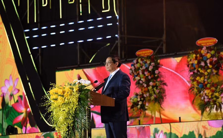 Thủ tướng Phạm Minh Chính phát biểu tại Lễ kỷ niệm.