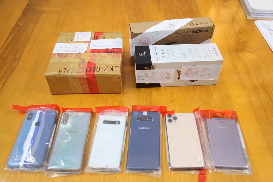 Một số tang vật vụ trộm cắp tài sản tại tại Công ty TNHH Srtech. Ảnh: Công an Thái Nguyên