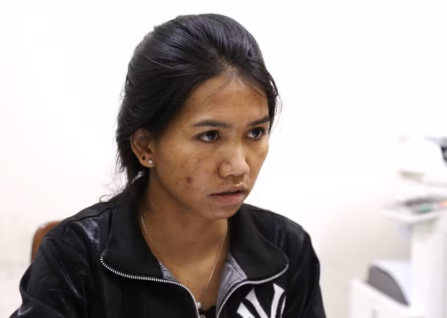 Siu H’Bẽo tại cơ quan công an. Ảnh: Công an Gia Lai.